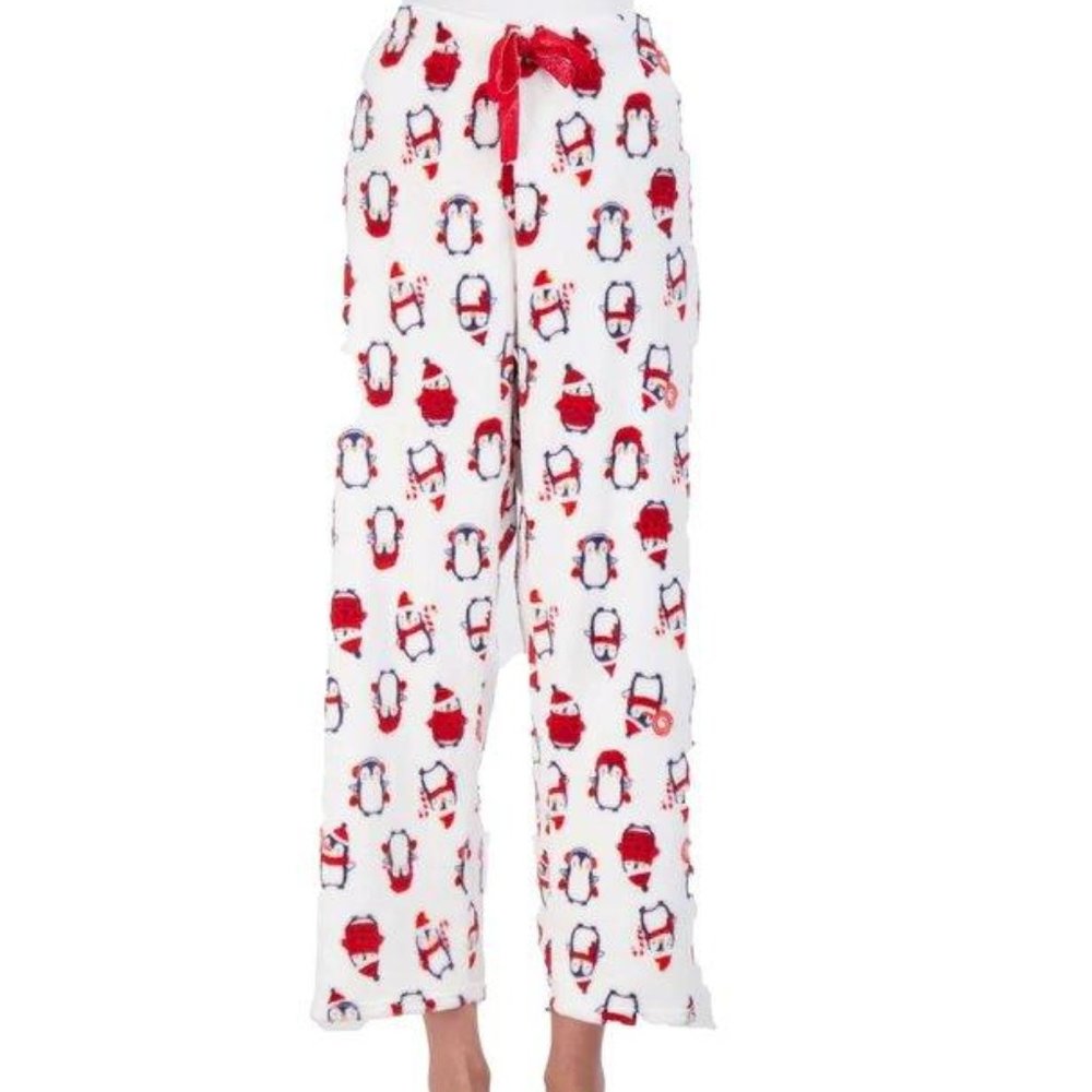 NWT NYC UNDERGROUND HOLIDAY PLUSH LOUNGE PANTS – Penguins – XL
